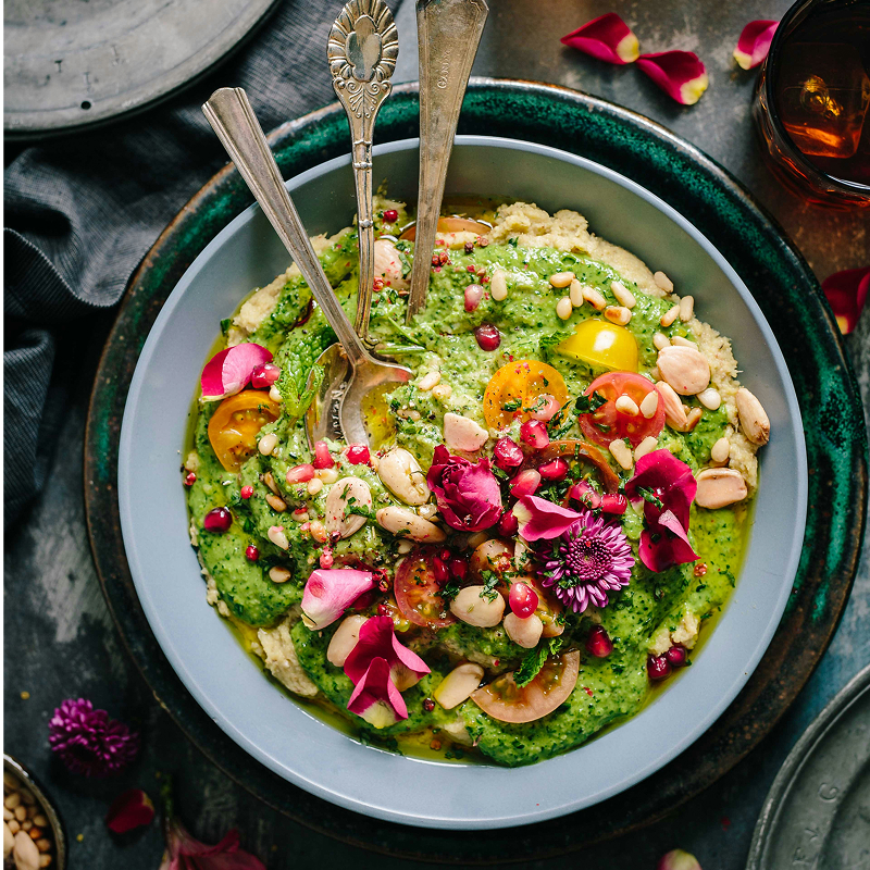 Photo of beautifully
            arranged food